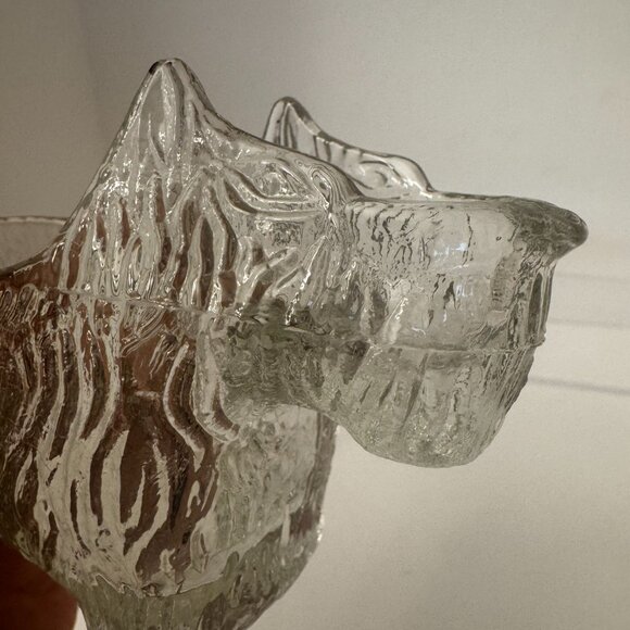 Vtg Scottie Dog Creamer 1930s Clear Glass Caddy Post Cereal Promotion L.E. Smith - Picture 7 of 7